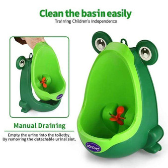 Frog Kids Potty Toilet Urinal Boy Pee Trainer Children Wall-Mounted Toilet Baby Bathroom Urinal