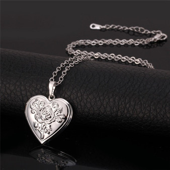 Heart Locket Necklace | Photo Locket Pendant - Gold, Silver, Rose Gold