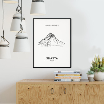 Mount Shasta Poster Wall Art