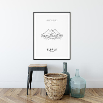 Elbrus Seven Summits Mountain Poster