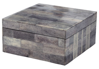 Multi Gray And White Bone Boxes - Large - Style: 7330242