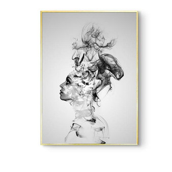 Smoky Girl Sketch Canvas Print