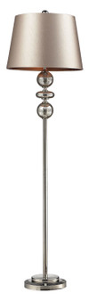 One Light Antique Mercury Glass And Polished Nickle Floor Lamp - Style: 7277036