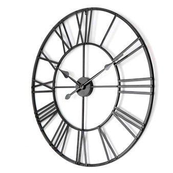 Oversized Iron Wall Clock, 31.5 Inches