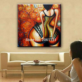 Pop Art Oil Painting Sexy Curvy Girls