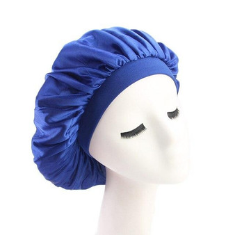 Blue Wide Band Silky Bonnet