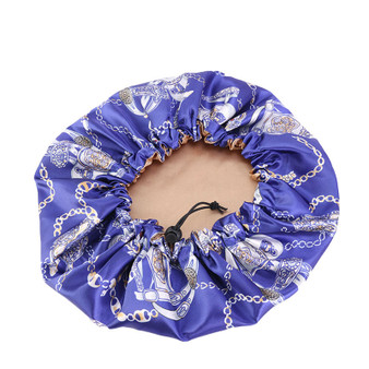 Reversible Royal Blue Chains Silky Bonnet