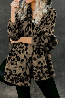 Leopard Pocketed Cardigan