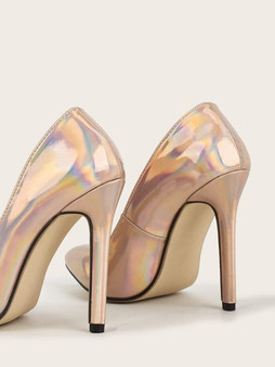 Holographic Stiletto Heeled Pumps