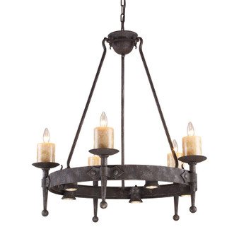 Elk Group Cambridge 10- Light Chandelier in Moonlit Rust 14005/5+5