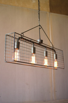 Kalalou Wire Mesh Horizontal Four-Light Pendant Light CQ6868