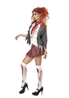 BFJFY Women Zombie Bloody Students' Uniform Halloween Cosplay Costume