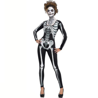 BFJFY Halloween Women Sexy Horrible Skull Pattern Ghost Cosplay Costume