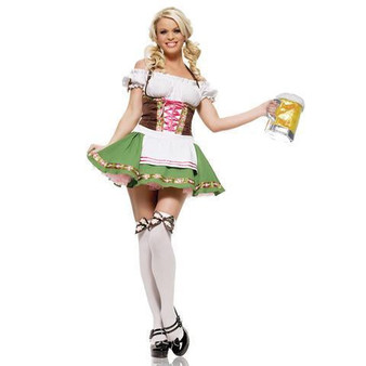 BFJFY Women Traditional German Bavarian Beer Girl Costume Dress