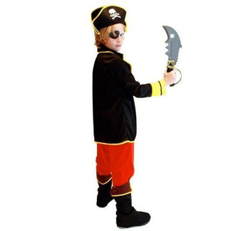 BFJFY Boy's Halloween Pirates Of The Caribbean Jack Cosplay Costume