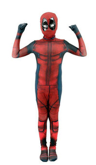 BFJFY Halloween Kids Superhero Deadpool Zentai Cosplay Costumes For Boys