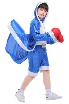 BFJFY Halloween Kids Boxer Cosplay Suit Boys Boxing Hooded Costume