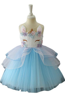 BFJFY Halloween Girl's Unicorn Costume Dress Princess Dress