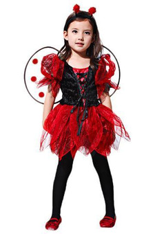BFJFY Girl's Ladybug Costume Princess Fairy Cosplay Costume For Halloween
