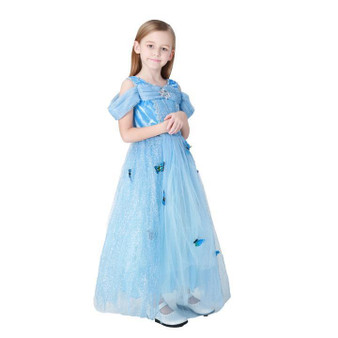 BFJFY Halloween Girls Cinderella Princess Dress Carnival Cosplay Costume