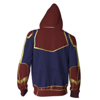Captain Marvel Cosplay Costume Carol Danvers 2019 Superhero Hoodie Halloween Costumes Ms. Marvel Jacket Cosplay