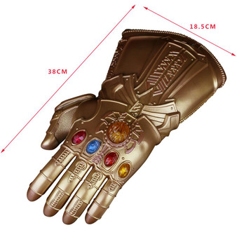 1:1 Thanos Infinity Gauntlet Avengers Infinity War Gloves With Led Light Cosplay Thanos Glove Halloween Party Props Deluxe