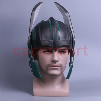 2017 Thor 3 Ragnarok Helmet Cosplay Thor Helmet PVC Mask Handmade Halloween Mask Caps New