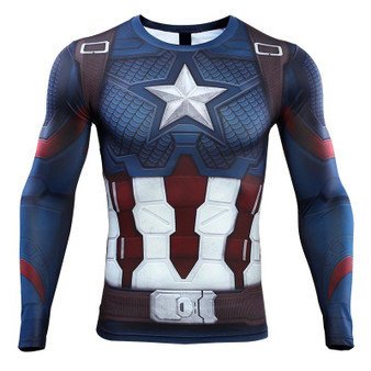 Avengers 4: endgame Captain America Clothes Marvel Long/Short Sleeve T-Shirt Tights