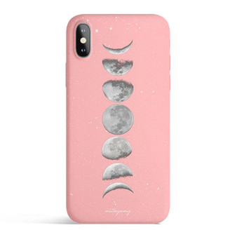 Moon Phases - Colored Candy Matte TPU iPhone Case Cover