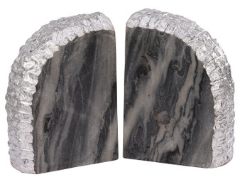 Glace Bookends In Silver - Style: 7868670