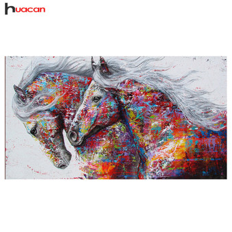 DIY Diamond Painting Splash Paint Horses - craft kit