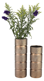 Banded Texture Ceramic Vase - Style: 7868688