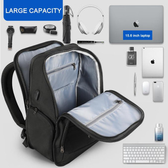 Backpack unisex anti theft travel 15.6-17"" laptop water resistant casual
