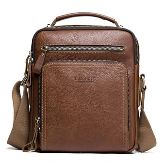 Bag men leather shoulder vintage messenger crossbody handbag sling