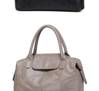 Bag women genuine leather boston style simple handbag fashion trend shoulder office tote