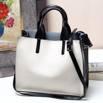 Handbag women luxury 100% real leather designer brand cowhide genuine shoulder messenger elegant tote