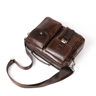 Handbag men messenger leather crossbody bags genuine shoulder hasp top-handle vintage