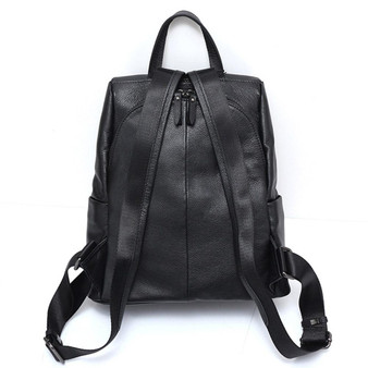 Backpack women 100% genuine leather practical travel big schoolbag fashion knapsack laptop