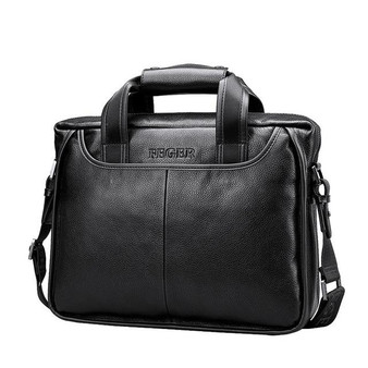 Handbag men's genuine leather shoulder bag brand business laptop briefcase crossbody messenger