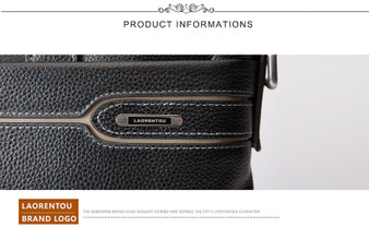 Briefcase men's genuine leather business laptop handbag shoulder messenger bag notebook