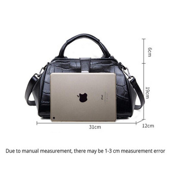 Handbags women genuine leather messenger bags cow alligator real crossbody retro doctor