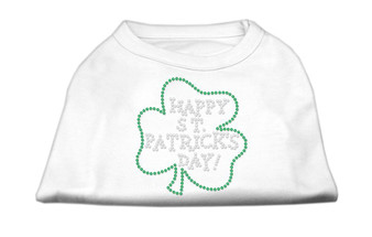 Happy St. Patrick's Day Rhinestone Shirts White