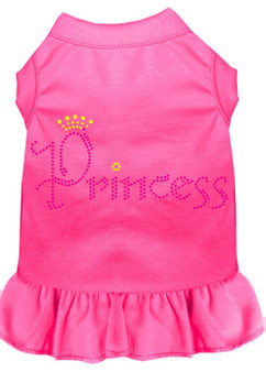 Princess Rhinestone Dress Bright Pink
