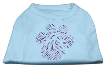 Purple Paw Rhinestud Shirts Baby Blue