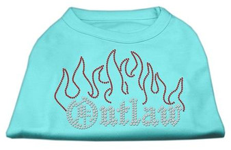 Outlaw Rhinestone Shirts Aqua