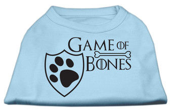 Game Of Bones Screen Print Dog Shirt Baby Blue