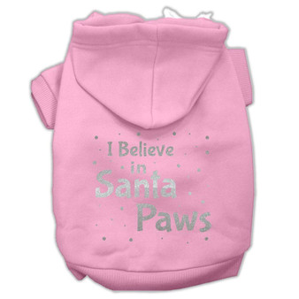 Screenprint Santa Paws Pet Hoodies Size