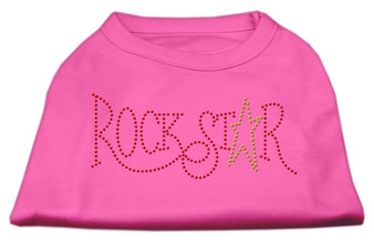 Rockstar Rhinestone Shirts Bright Pink