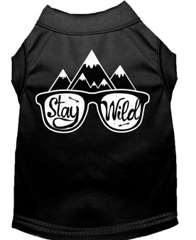 Stay Wild Screen Print Dog Shirt