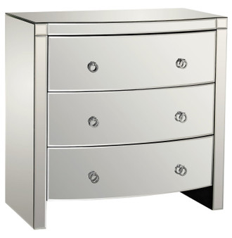 Bow Front Mirror 3 Drawer Chest - Style: 7790070